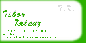 tibor kalauz business card